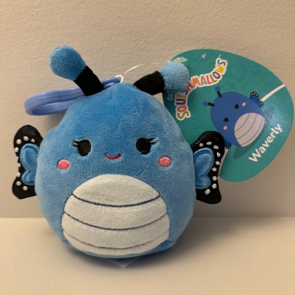 NWT Set of 3 Squishmallow Keychains Moths/Butterfly - Picture 2 of 10